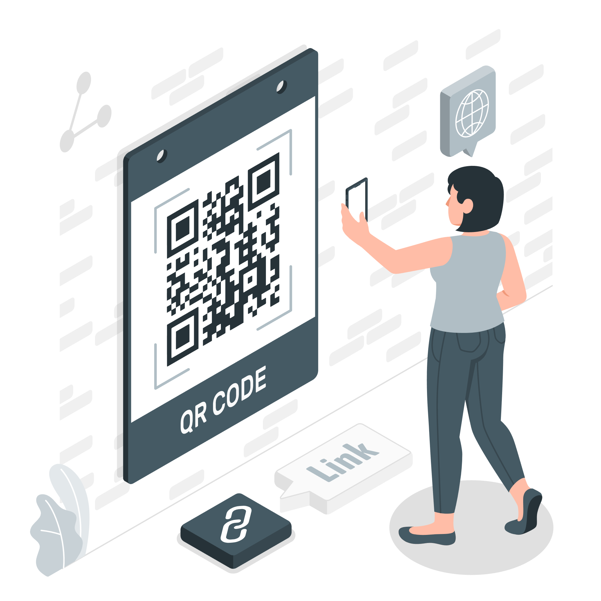 אילוסטרציה של סריקת QR Code